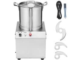 Keukenmachine Groentehakker - Voedselverwerker - 10 L Capaciteit - RVS Voedselveilig - Met 2 Extra S-vormige Messen - Voor Groenten, Fruit, Granen, Noten