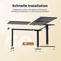 Elektrisch In Hoogte Verstelbaar Hoekbureau L-Vormig 160x140 cm – Ergonomisch Sta-Zit Bureau met Geheugenfunctie, Anti-Botsing & Stil Motor – Groot Computertafel voor Thuiskantoor of Werkplek – Zwart – HomeByNicole — thumbnail 3
