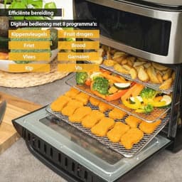 Airfryer Oven 13L met Digitale Besturing en Rotisserie | 8 Programma's | 1700W | Kookruimte met Binnenverlichting — thumbnail 6