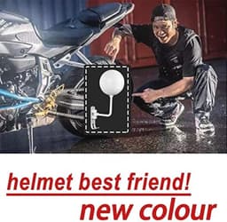 Wandmontage Helmhouder voor Motorhelmen en Hoeden - Aluminiumlegering (Wit) — thumbnail 3