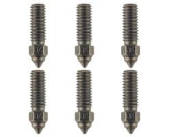 Slijtvaste 3D-printer mondstukken 0,4 mm gehard staal - 6 stuks