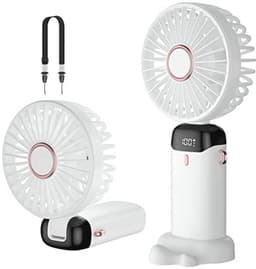 Draagbare Oplaadbare Mini-Ventilator met 5 Snelheden - USB Tafelventilator voor Thuis en Reizen — thumbnail 1