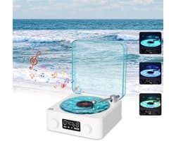 Bluetooth-luidspreker - speakers - Audio - audi - Bluetooth - Retro - Gloeiend - Wit - 14,2*14,2*6,5 cm