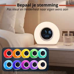 Grundig Wake-Up Light Wekker – Digitale Wekker met Radio en Bluetooth – Lichtwekker met LED-Display – Wake up Light - Wit — thumbnail 5
