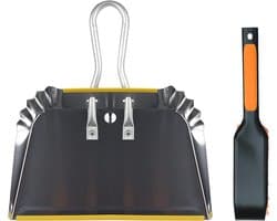 Zware metalen stofpan 17" met reinigingsborstelset