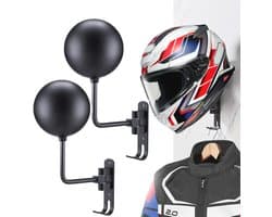 Helmhouder voor motorfiets - Wandmontage van aluminiumlegering - Perfect voor motorhelmen en hoeden