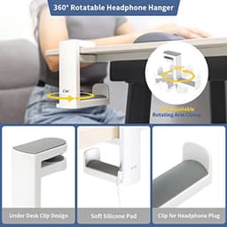 Verstelbare Hoofdtelefoonhouder met 360° Draaibare Arm voor Bureaus — thumbnail 2