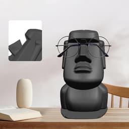 Creatieve Paaseiland Brilhouder met Telefoonhouder - Uniek Hoofdstandbeeld voor Thuis en Kantoor — thumbnail 3