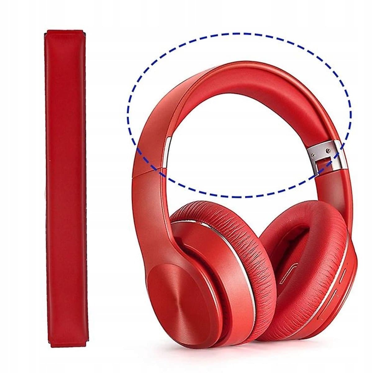 Hoogwaardig rood hoofdbandkussen voor Edifier W800 W820 W828 — afbeelding 1