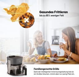 Heteluchtfriteuse met Stoomfunctie en Glazen Mand 4.5L — thumbnail 6