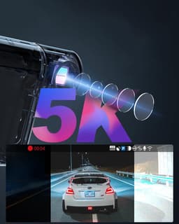 A8 Dashcam 5K/4K+1080P+1080P - Ultra 5K resolutie - 3 Channel Dash Cam - 170 graden kijkhoek - Parkeerbeveiliging 3 Parking Modes - Wifi - Gps - 170 + 150 graden kijkhoek - G Sensor - Full HD achter camera — thumbnail 3