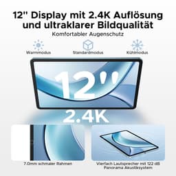 DOOGEE V Pad 5G tablet - 12 inch 2,4K + 90Hzscherm - Android 15 -MediaTek Dimensity 7050 processor - Ondersteuning voor 5G simkaart - 32 GB RAM + 256 GB (2TB TF) - 8800mAh/18W- gaming tablet - vier luidsprekers - WiFi 6 - Face ID- OTG - GPS — thumbnail 4