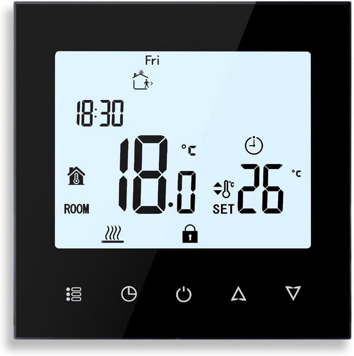 Slimme WiFi Thermostaat met Touchscreen voor Temperatuurregeling — afbeelding 1