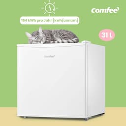 Mini Koelkast 43L met IJsblokjes Compartment - Klein voor Slaapkamer en Kantoor, In hoogte verstelbare Voetjes, Energiekosten 100 kWh/jaar, Witte Koelkast — thumbnail 2