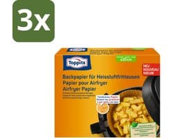 Toppits – Airfryer Papier – 20 cm – 20 Zakjes - Bulkverpakking - 3 stuks