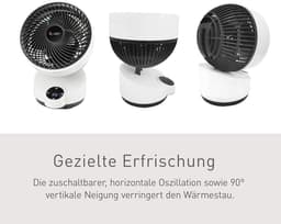 Energi besparende 90 graden kantelbare ventilator met afstandsbediening en touch-display voor woonkamer, keuken en slaapkamer tot 20 m² — thumbnail 4