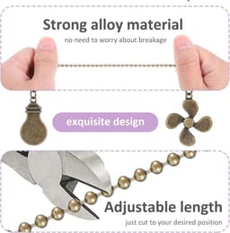 Metalen Ventilator Trekketting - Verlenging voor Plafondventilator - 30 cm — thumbnail 4