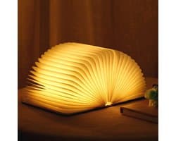 Opvouwbare LED Boekenlamp - Warm Wit Nachtlampje voor Kinderen en Volwassenen - USB Oplaadbaar Sfeerverlichting