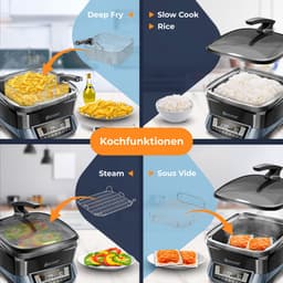 KESSER® Multicooker Airfryer 8L met 16 Kookfuncties Inclusief Stoomkoker, Rijstkoker, Grill Apparaat — thumbnail 8