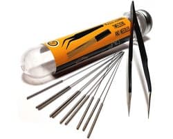 3D printer nozzle reinigingsset - 11-delige toolkit met naalden en pincet - 0,4 mm nozzles schoonmaakgereedschap