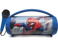 Draadloze Microfoon Luidspreker met Karaoke Functie, Stereo Geluid, USB en SD Kaartpoorten, Oplaadbare Batterij, Draagbare Handgreep, Blauw