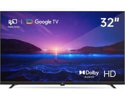 50 Inch Smart TV met 4K LED, Google TV, Ingebouwde Google Cast, HDR 10, en Dolby Atmos