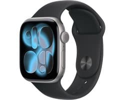 Apple Watch 11 - Wifi - 42mm - Space Grey Aluminium Case with Black Sport Band - M/L