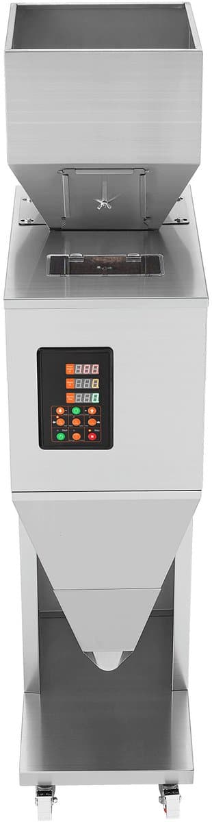 Automatische vulmachine 0,022-2,2 lbs/10-1000 g met voetpedaal, roestvrijstalen weegvulmachine voor bonen, zaden, granen, thee en korrels — afbeelding 1