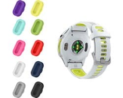 kwmobile 10x anti-stofplug geschikt voor Garmin Forerunner 970 / Forerunner 570 - Anti dust plug voor oplaadpoort - Afdekking in meerkleurig