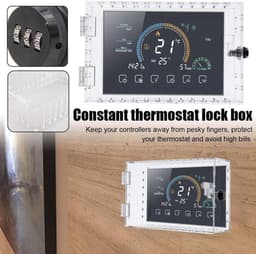 Vergrendelbare Thermostaat Beschermkast - Transparante Acryl Hoes met Combinatieslot — thumbnail 5