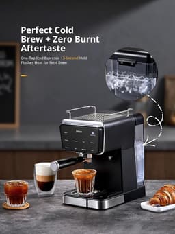 Volautomatische Espressomachine met 20 Bar Pomp en Geïntegreerde Melkopschuimer - 6 Dranken — thumbnail 3