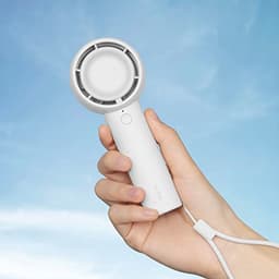 Mini Draagbare Ventilator zonder Bladen - Veilig Ontwerp, Turbo Handventilator met 5 Snelheden, USB Oplaadbaar en Compact voor Reizen — thumbnail 3