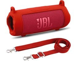 Zachte schokbestendige siliconen hoes voor draagbare Bluetooth-luidsprekers met afneembare riem