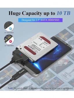 SATA naar USB 3.0 Adapter voor 2.5 inch SSD/HDD - Externe Converter en Kabel — thumbnail 5
