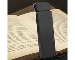 Oplaadbare Clip-On Leeslamp voor Boeken - Zwart