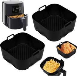 Cosensi - Siliconen bakvorm voor heteluchtfriteuse, 2 stuks accessoires - Geschikt voor Philips Essential 4,1 l - HD9252, HD9200, HD9255 - Hittebestendige bakvorm - Airfryer accessoires duurzaam siliconen. — thumbnail 5