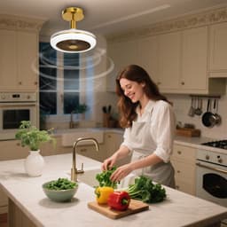 Stille Plafondventilator met LED Verlichting en Afstandsbediening voor E27 Fitting — thumbnail 2