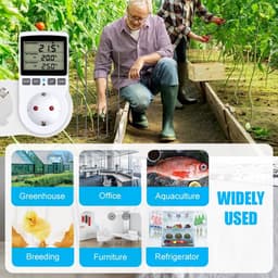Digitale Temperatuurregelaar met Stopcontact en Sensor - Verwarming & Koeling Thermostaat — thumbnail 3