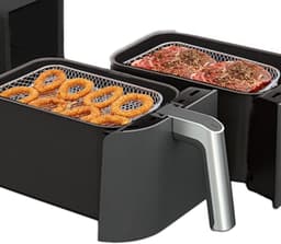 Rechthoekige airfryer-accessoires, barbecue-rek, drielaags stapelbare gaas ovenaccessoires, 304 roestvrijstalen afdruiprek — thumbnail 2