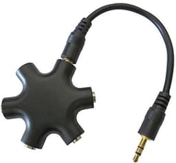 5-voudige audio-verdeler 3,5 mm mini-jack splitter voor meerdere hoofdtelefoons — thumbnail 2