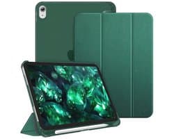 Ultra-Dunne Beschermhoes voor iPad 11e en 10e Generatie - Transparante Achterkant en Auto Slaap/Wek Functie - Nachtgroen