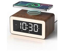 5-in-1 Draadloze Luidspreker met Nachtlicht en Wekker - Perfect Cadeau voor Verjaardagen en Feestdagen