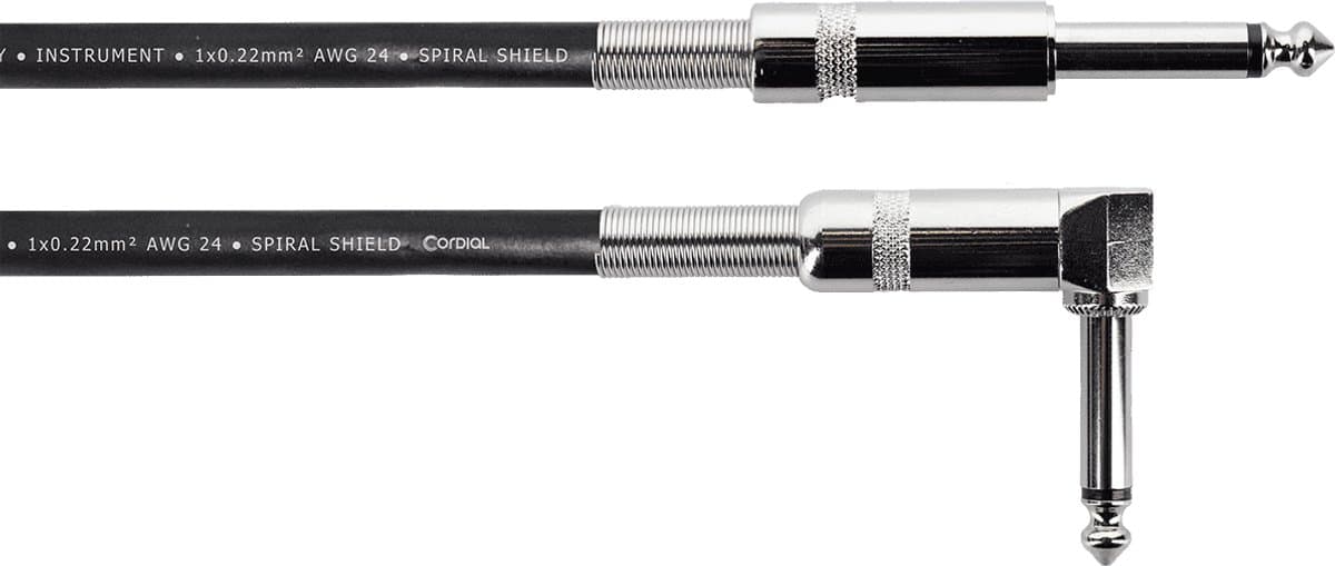 Cordial EL PR Elements Instrumentenkabel 6.3 mm Jack Recht/Haaks Zwart — afbeelding 1