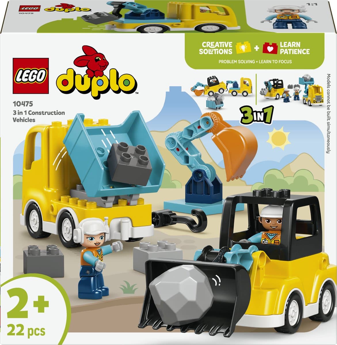 LEGO DUPLO - 3-in-1 bouwvoertuigen Constructiespeelgoed — afbeelding 1