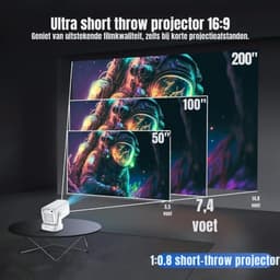 RVV® Mini beamers - Projector - Mini beamer - Wit - 20cm x 11cm x 10cm — thumbnail 5