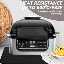 Vuurvaste Mat - Warmtebeschermingsmat 60 x 40 cm - Antislip Siliconen Matten voor Keukenwerkbladen - Airfryer Oven Magnetron - Set van 2 — thumbnail 2