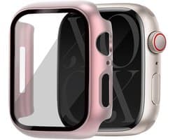 xoxo Wildhearts screenprotector geschikt voor Apple Watch 4 / 5 / 6 / SE - 40mm - Beschermend hoesje - Full cover hard case - Optimale bescherming - Roze