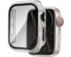 xoxo Wildhearts screenprotector geschikt voor Apple Watch 10 / 11 - 42mm - Beschermend hoesje - Full cover hard case - Optimale bescherming - Transparant