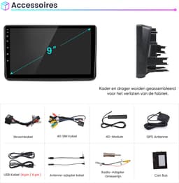 Awesafe Autoradio 6GB+128GB met Carplay en Android auto - Geschikt Voor Fiat Panda 2003 t/m 2012 - Radio scherm met Navigatie GPS - 8 Kern V1PRO Versie - Draadloos Apple Carplay & Android — thumbnail 5