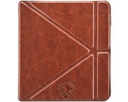 Origami Sleepcover Geschikt voor Kobo Libra 2 Hoes Cover Cognac Bruin * - ereader hoesje - cover